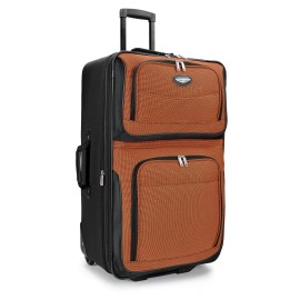 Traveler's Choice Travel Select Amsterdam 29" Large Checked Expandable Rolling Luggage, Orange