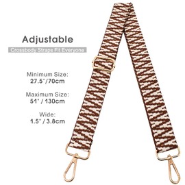Wide Purse Straps Adjustable Crossbody Straps - Replacement Straps for Purses, Belts, and Bags - Women's Purse Strap Extender and Luggage Backpack Replacement Straps