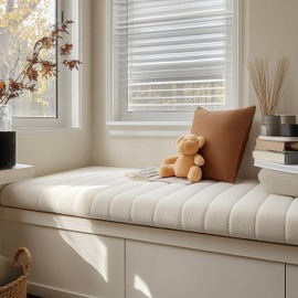 ShadeMart Custom Size Window Seat Cushions for Indoor Furniture, Waterproof Anti-Scratch Bay Window Cushion, Premium 70D Foam Bench Cushion (Custom Sizes/Colors/Thickness Available) (2.6 Inch Thick)