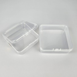 Small square plastic case transparent storage case storage container small items organizer 6.5/7.5/8.5cm 6.5cm 25ea