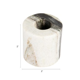 Bloomingville Marble Taper Holder, Black Mélange