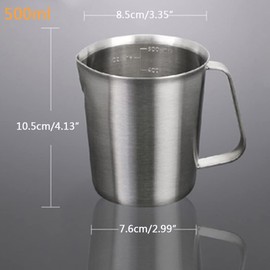 Stainless Steel Lab Cup, Measuring Cup Lab Measuring Cup with Scale for Lab Home School Cafe