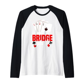 Bridge King Queen My Lucky Tournament Bridge Card Game Raglan Baseball Tee