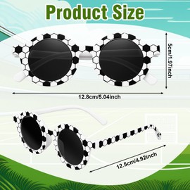 Relaxweex 16 Pair Soccer Sunglasses Soccer Team Gifts Party Favors Birthday Accessories White Frame Black Checker Sunglasses Bulk Party Gifts Goody Bag Fillers for Teens Sport
