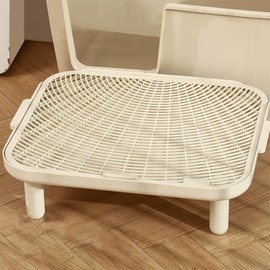 Cat Litter Mat Litter Trapping Mat,22.05"x17.72"Large Litter Box Mat for Cat,Double Layer Washable Plastic Litter Catcher Mat,Easy to Clean,No Slip,Urine-Proof XL Kitty Litter Mats (3.54" High)