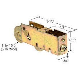CRL 1-1/4" Tandem Steel Ball Bearing Sliding Glass Door Roller With 3/4" Wide Housing - D1983