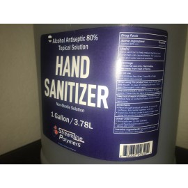 Streamline Polymers Hand Sanitizer- 1 Gal / 80% Alcohol