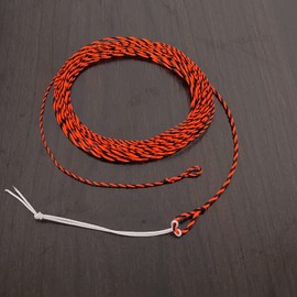 Riverruns12ft,13ft Tenkara Fly Fishing Line Tapered Braided Floating Fishing Line with Black Backing line. (Orange & Black, 12ft)