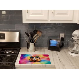 Caroline's Treasures DAC3961LCB Hippie Animal Guinea Pig Glass Cutting Board Decorative Tempered Glass Kitchen Cutting and Serving Board Large Size Chopping Board