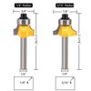 Saiper 4pcs Round Over Router Bit, 1/4 Inch Shank Roundover