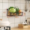 Sonyabecca 4 Pack Hanging Wall Basket for Organizing, Large Wire Basket for Storage Pantry with 5 S Hook+4 Adhesive Hook, Wall Mounted Shelf for Kitchen Bathroom