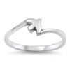 Dove Bird Christian Love Hope Purity Ring .925 Sterling Silver