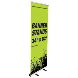 Factory of Stickers 33 1/2" X 79" Roll UP Banner Stand-Cube Single Side Display Retractable Banner Stand Stand ONLY