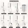 Leonyo 8 Pcs Stainless Steel Kitchen Cooking Utensils Set with