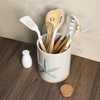 Bicuzat Ceramic Starfish Embossed Utensil Holder, Large Cooking Utensil Crocks
