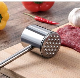 Marindo Meat Tenderiser Set - Meat Tenderiser & Cleaning Brush Including Stainless Steel Cutlet Tenderiser Double-Sided Meat Hammer Dishwasher Safe Meat Tenderiser with 20 Stainless Steel Blades