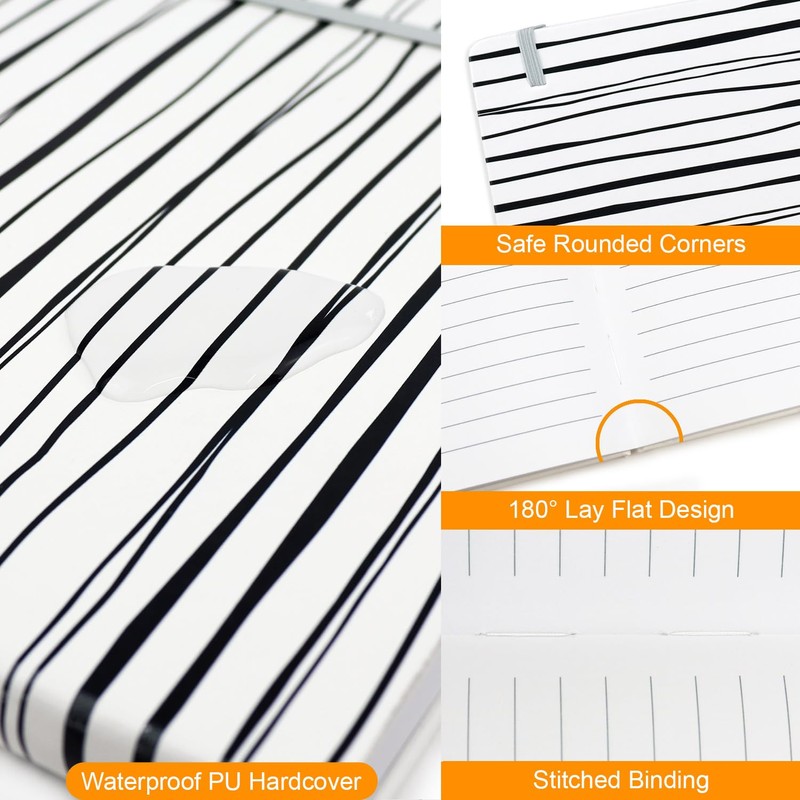 Fashion Stationery B5 Notebook Writing Pad Lined Hardback Journal Notepad