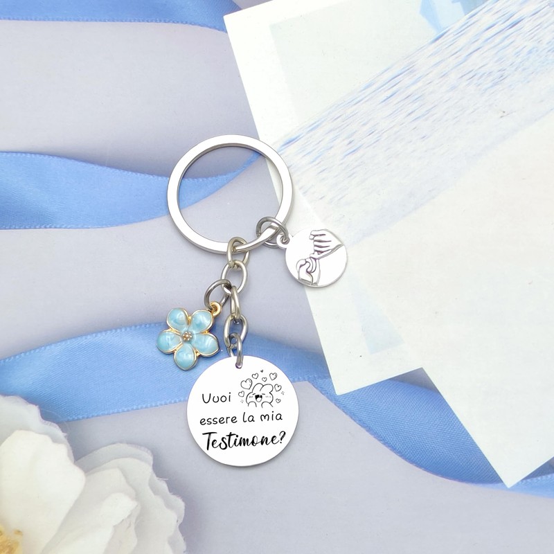 MNBVBV Gift Witness Keyring "Willst du mein Trauzeugin sein" Gift