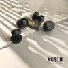 NCSEN Coastal Interior Door Knobs with Push Lock, Matt Black