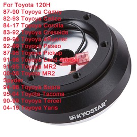 Kyostar Black Aluminum Steering Wheel Quick Release Hub Adapter Kit for Toyota Celica Supra MR2 Yaris 120H