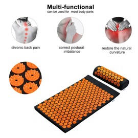 GEPCO Advanced Technology Acupressure Mat with Cushion Massage Nail Mat Acupuncture 72 x 42 cm
