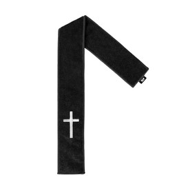 SLEEFS Faith Cross Black Thin Football Towel