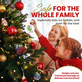 My 1st Christmas - Cute Dinosaur with Presents Newborn Christmas Ornament - Christmas Oranment - Xmas Tree Decoration - Fun 2023 Christmas Ornament - 3" Round PVC Ornament - Printed in USA AAO033