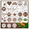 20 Pieces Stencil for Painting, Love Peace Sign Stencil Rainbow