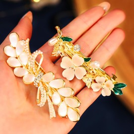 GORAIS Gold Hair Barrettes Flower Hair Clips Accessories for Women (Pack of 2)