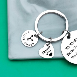 Cheer Coach Gift Cheerleader Gifts Keyring Cheerleading Coach Appreciation Keyring Cheer Team Gift Cheer Gift for Girls Women Thank You Gift for Cheer Team Cheer Coworkers Birthday Christmas Gifts