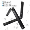 Cjueiom 4 Pcs 6 Inch Black Shelf Bracket, L Shaped