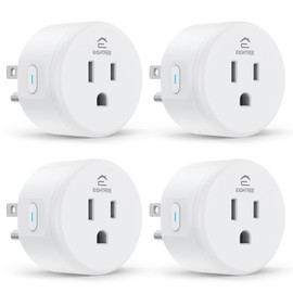 EIGHTREE Smart Plug, WiFi Outlet Works with Alexa & Google Home, Smart Home Socket with Remote Control & Timer Function, 2.4GHz WiFi Only, 4 Packs