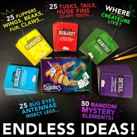 Mythical Creatures Drawing Art Prompts for Kids to Sketch Funny Animals Together! 150 Prompt Cards, Millions of Weird Ideas. Creative Games for Tweens, Teachers, Teens, Family Fun Artsy Imaginations!