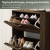 ECACAD 3-Drawer Shoe Storage Cabinet with Ventilate Doors, Wood 3-Tier