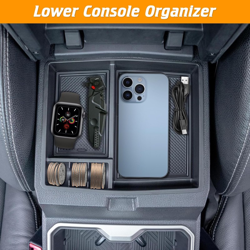 TIEZFUL Center Console Organizer Combo Compatible with Toyota Tacoma 2024