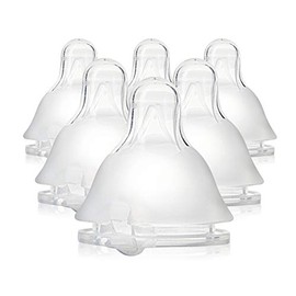 Evenflo Balance Plus - Pezones de cuello estándar para uso con botellas de cuello estándar Evenflo Balance Plus, flujo lento para 0 meses en adelante, paquete de 6