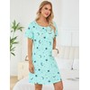 ENJOYNIGHT Womens Short Sleeve Nightgown Tie Dye Loungewear Nursing Nightshirt