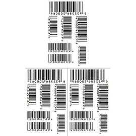 KING HORSE hm448 Tattoo Sticker Barcode [Regular Size, Pack of 3]
