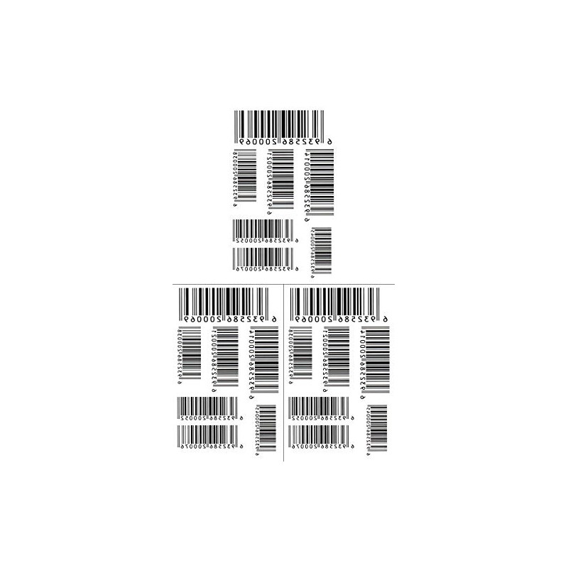 KING HORSE hm448 Tattoo Sticker Barcode [Regular Size, Pack of