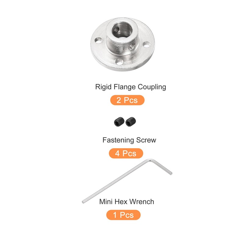 Rebower 10mm Rigid Flange Coupling Connector Motor Coupler (with Screw