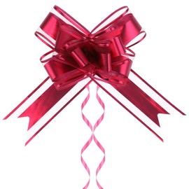 20 PCS Large Pull Bows,bow for gift wrapping,6 inches,Christmas party birthday gift wedding ribbon bows for wrapping boxes or flower decorations, Valentine's Day gift decorations (Wine Red)