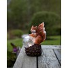 Star Solar Light Figure, Ceramic, Brown