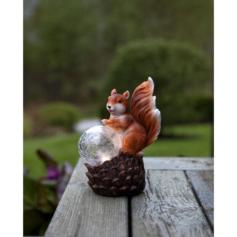 Star Solar Light Figure, Ceramic, Brown