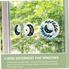 FUNOMOCYA 3sheets Bird Collision Prevention Static Window Cling Glass Alert