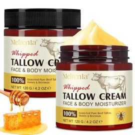 Sargo de ternera para la piel, Sarga de res para la cara, hidratante facial de ternera orgánica, sargo natural y bálsamo de miel, cuerpo hidratante de sarga de carne pura, sebo de carne alimentada con hierba, todo tipo de piel 4.2 onzas