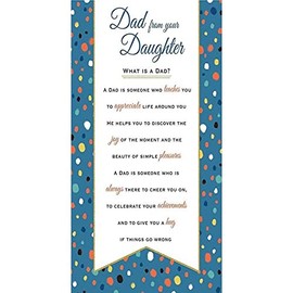 Sentiment Father's Day Card Dad from Daughter - 9 x 6 inches - Regal Publishing (C88392)