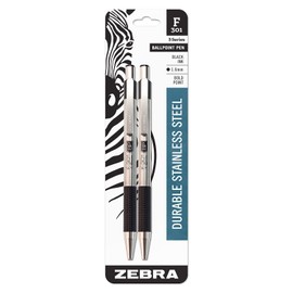 Zebra 892149 Zebra Pen F-301 Stainless Steel Bold Retractable Ballpoint Pen