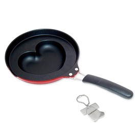 J-kitchens Easy Heart Omurice Bread for Gas Fire, Fluorine Resin Processing, Made in Japan with Original Tag