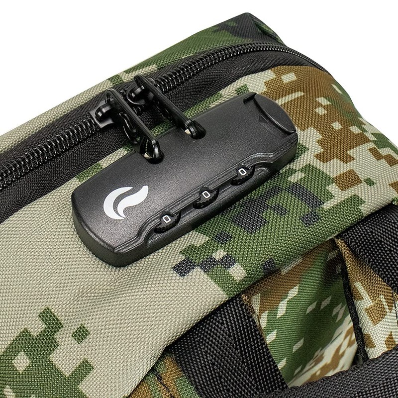 Skunk Mini Backpack- Smell Proof (Green Pixelated Camo)
