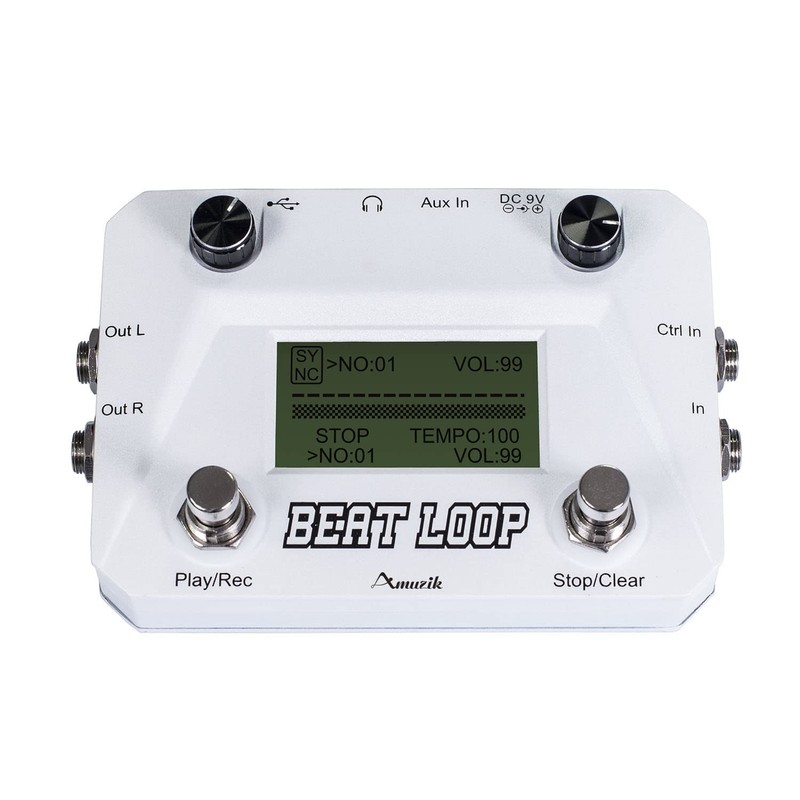 Amuzik Beat Loop Guitar Effect Pedal Drum Looper Machine 40